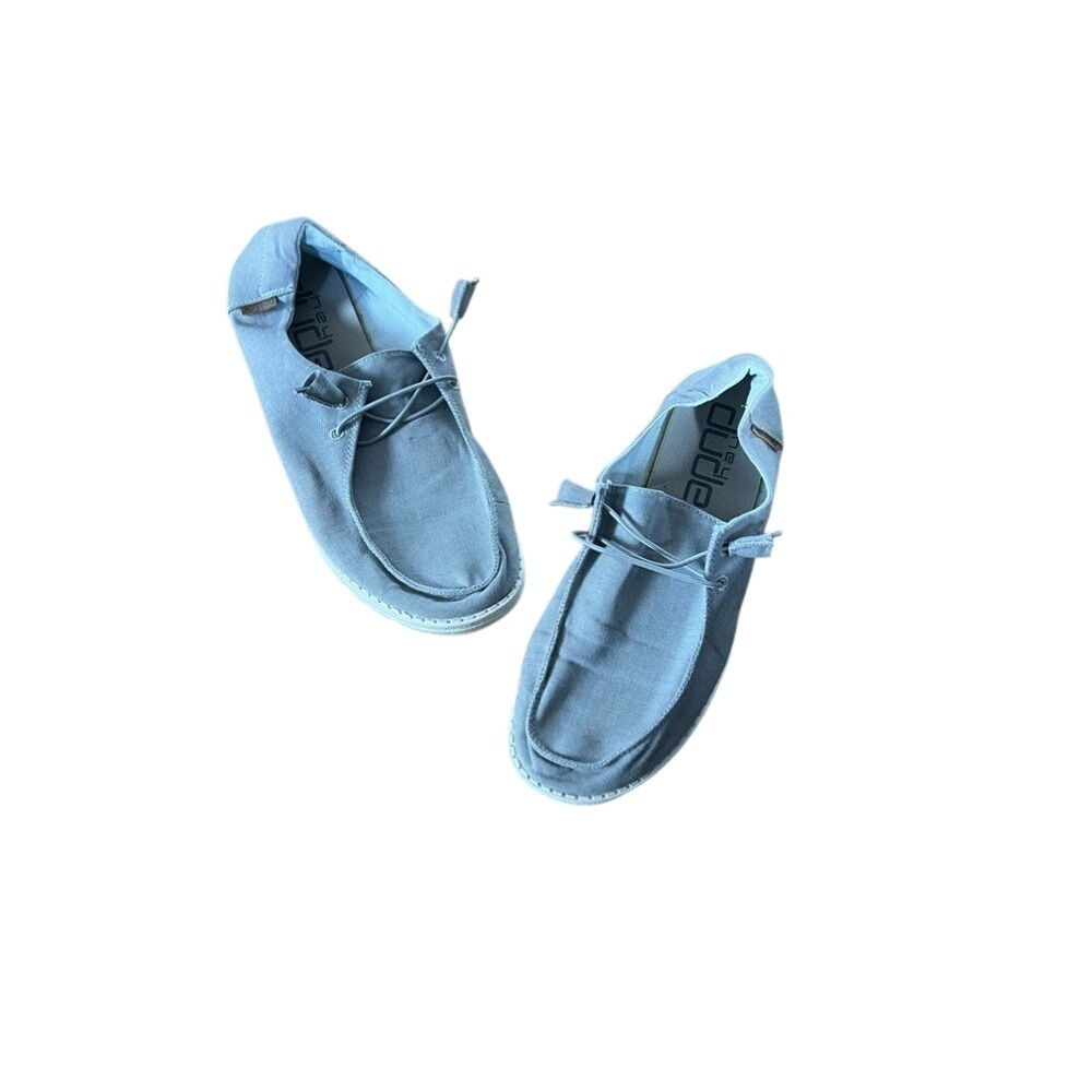 Hey Dude Wendy chambray light grey shoes